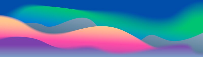 Colorful Abstract Waves — Blue, Calm