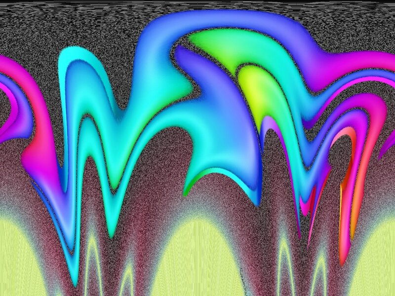 Colorful Abstract Waves — Blue, Dynamic, Grainy Background