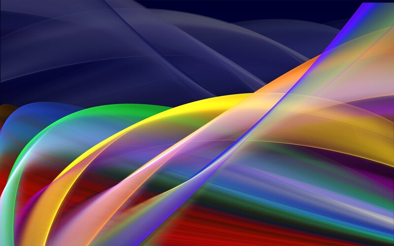 Colorful Abstract Waves — Blue, Dynamic, Light, Color
