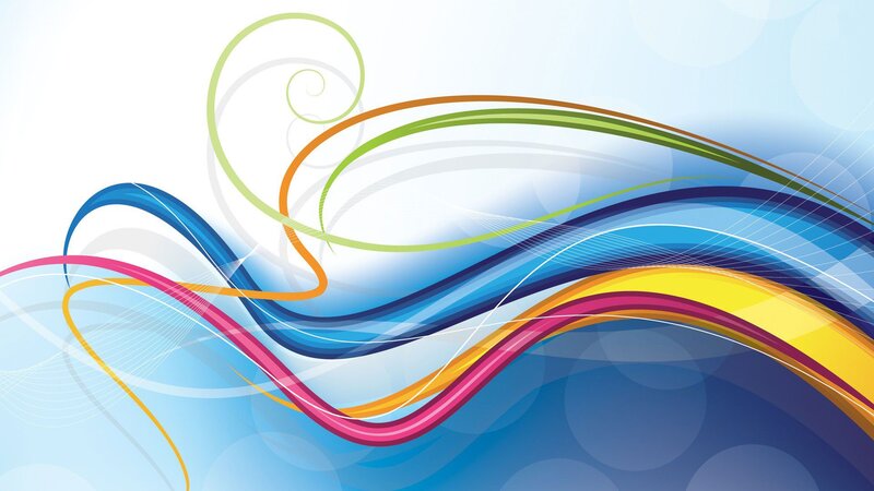 Colorful Abstract Waves — Blue, Dynamic, Swirls