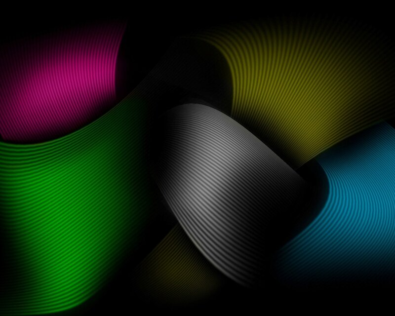 Colorful Abstract Waves — Green, Dynamic