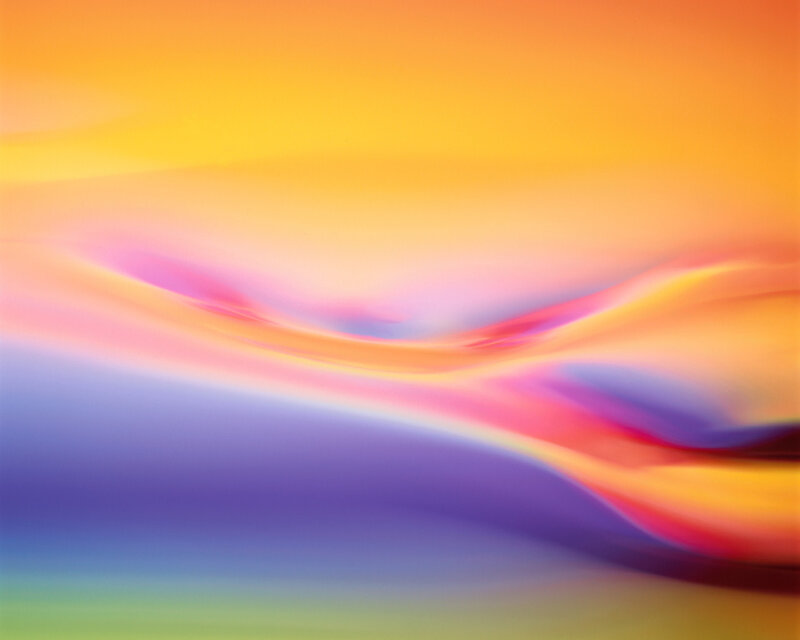 Colorful Abstract Waves — Orange, Serene