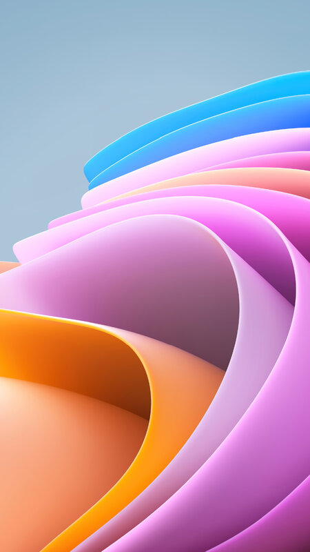 Colorful Abstract Waves — Pink, Calm, Curves