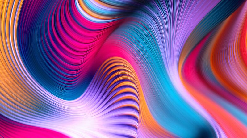 Colorful Abstract Waves — Pink, Dynamic, Lines