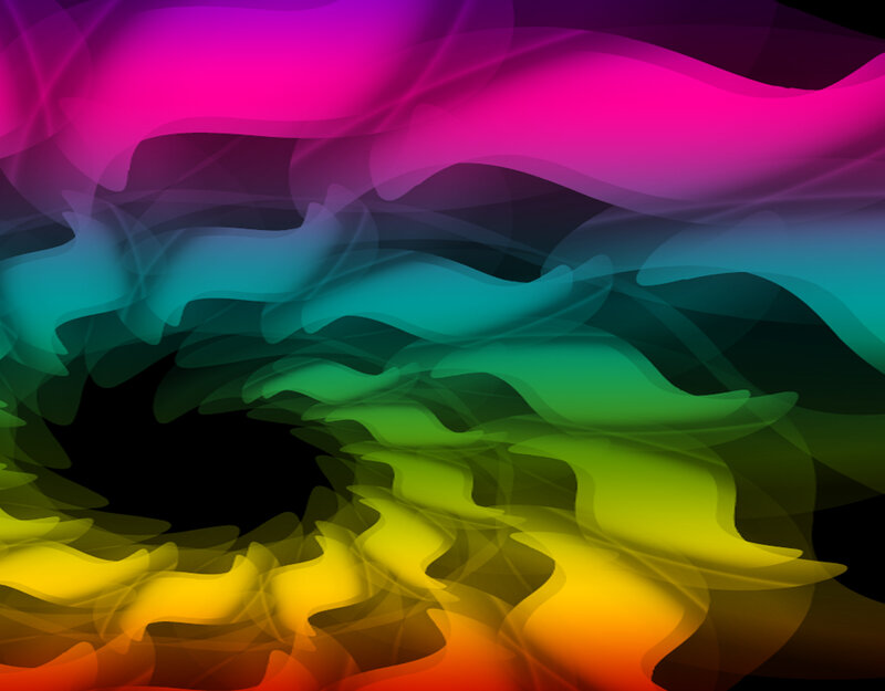 Colorful Abstract Waves — Pink, Dynamic