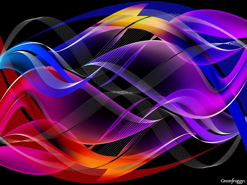 Colorful Abstract Waves — Purple, Dynamic, Lines