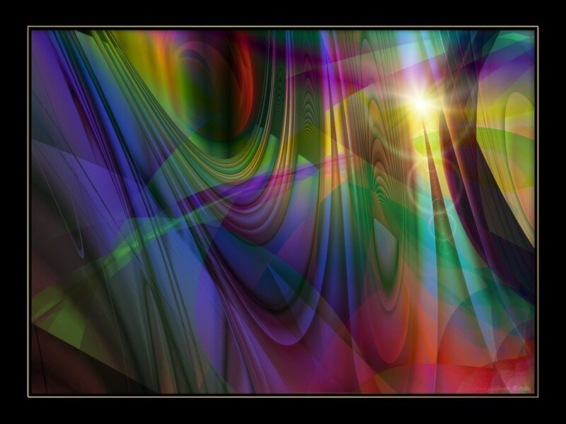 Colorful Abstract Waves — Purple, Vibrant, Light