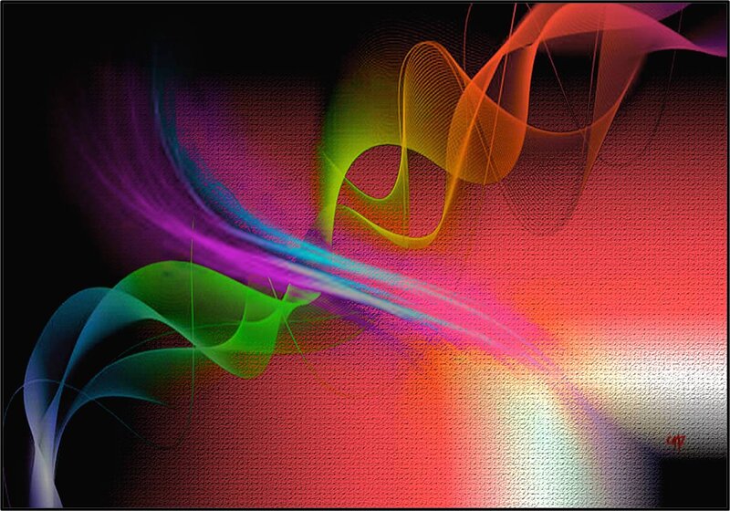 Colorful Abstract Waves — Red, Dynamic, Light, Smoke
