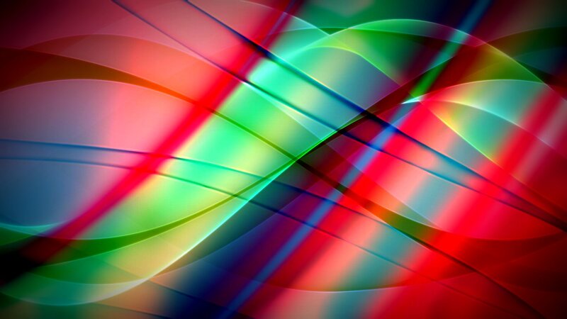 Colorful Abstract Waves — Red, Dynamic, Light
