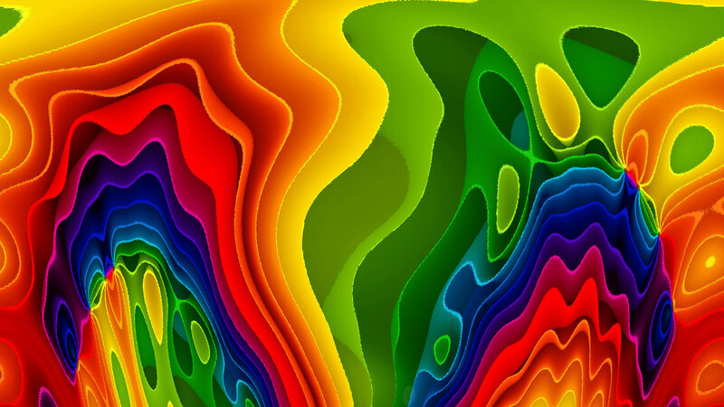 Colorful Abstract Waves — Red, Vibrant, Colors, Patterns