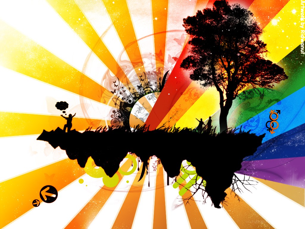 Colorful abstract world art