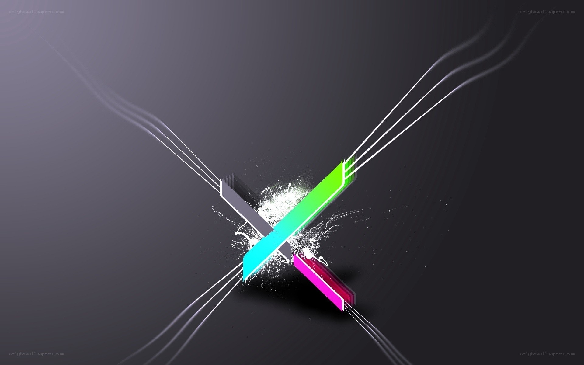 colorful abstract x design