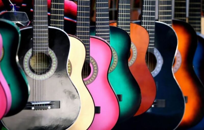 Colorful Acoustic Guitars