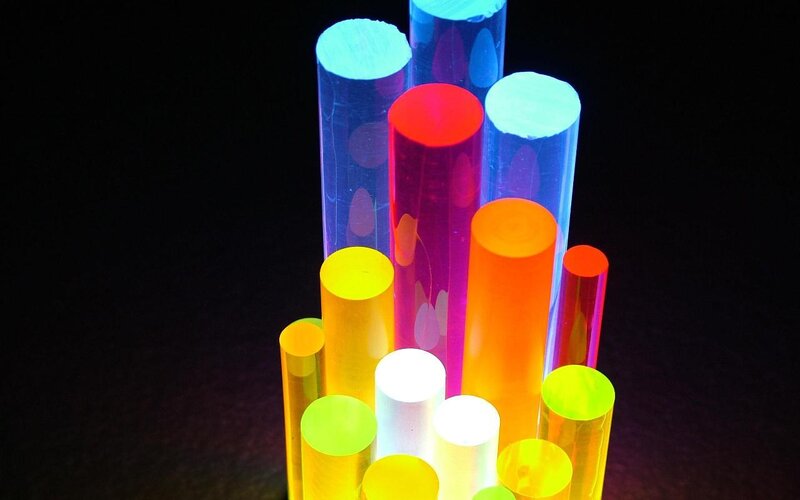 Colorful acrylic rods