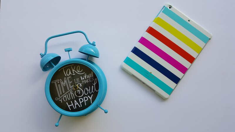 Colorful alarm clock and tablet case