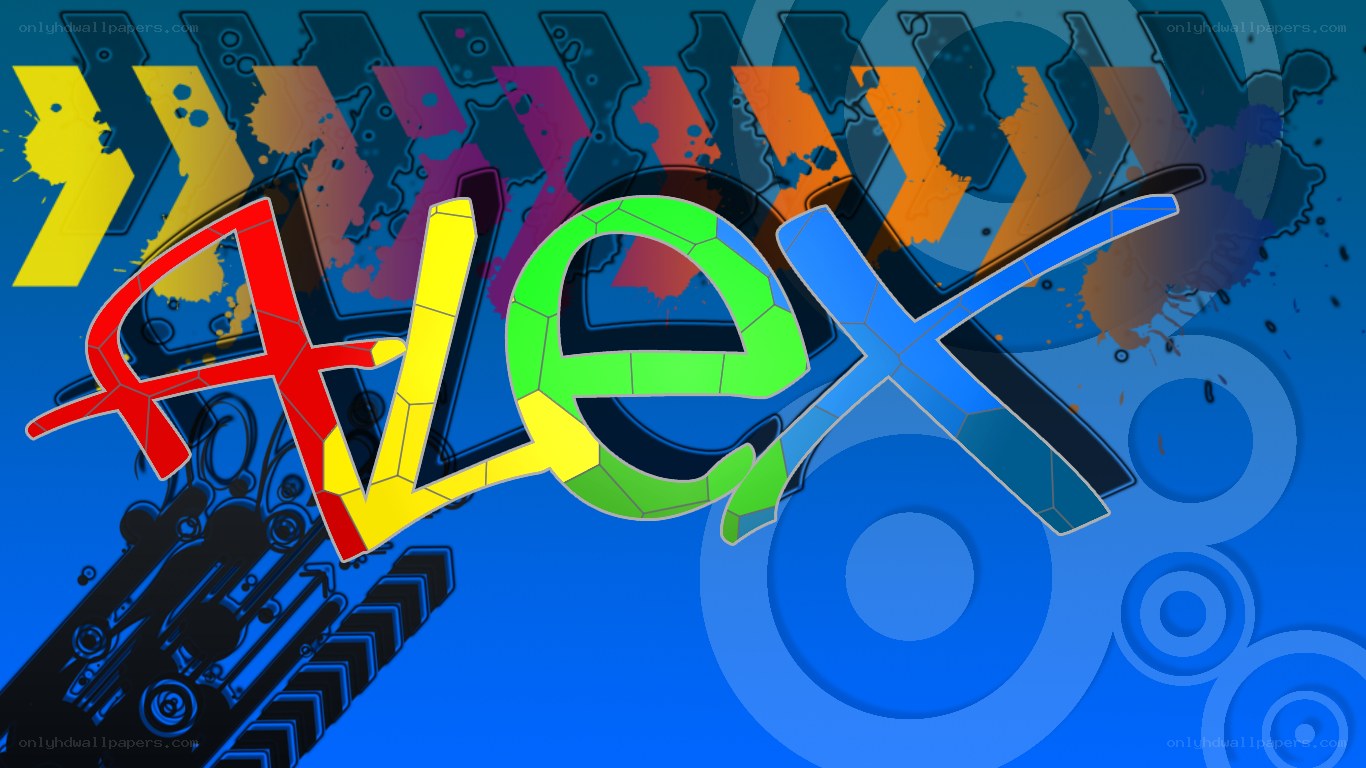 colorful alex logo art