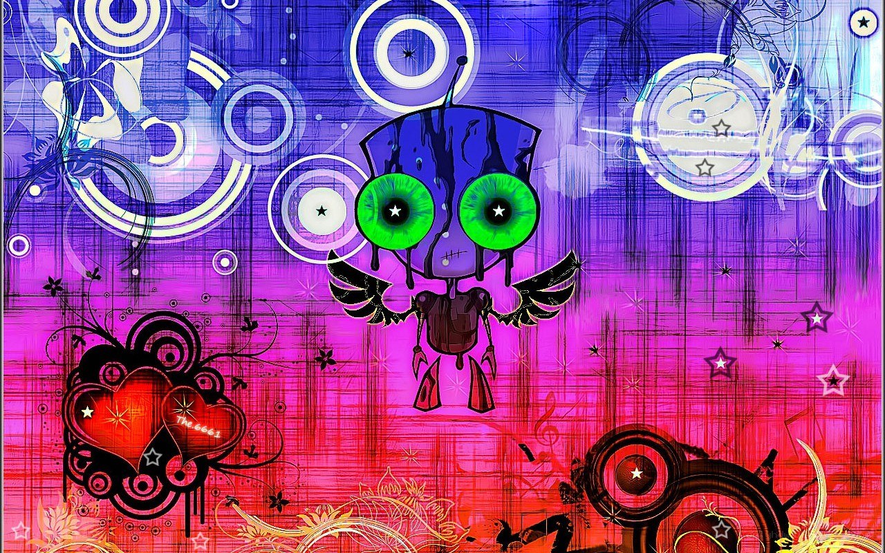 colorful alien character art