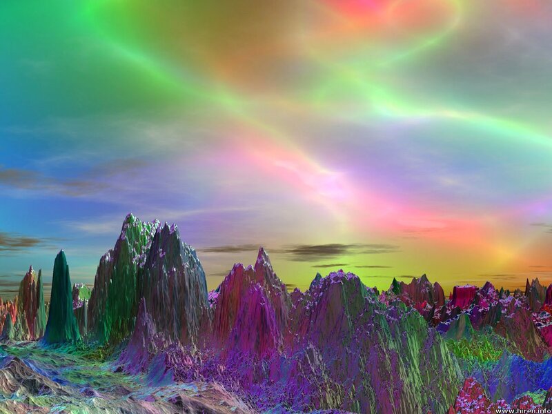 Colorful alien landscape
