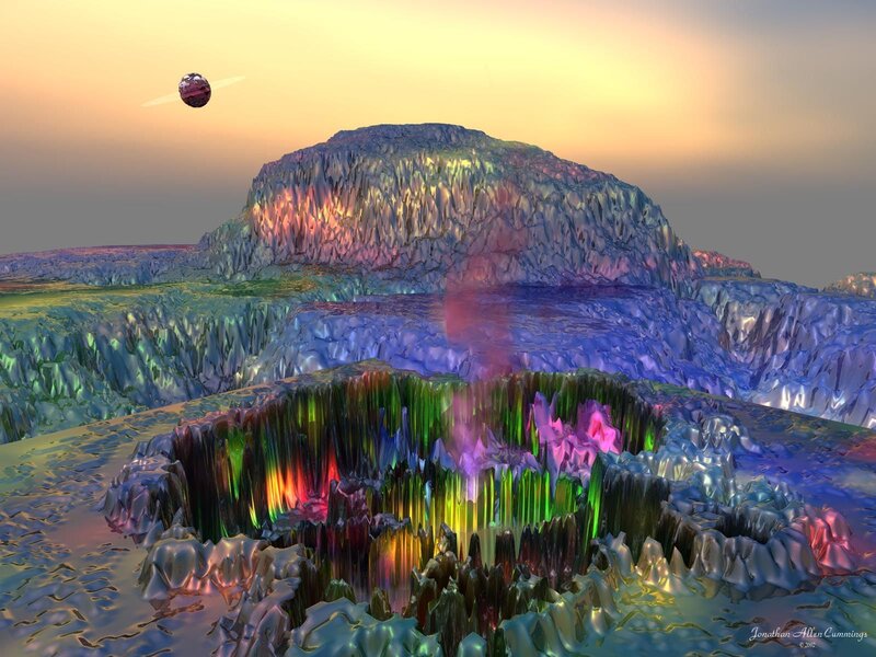 Colorful Alien Landscape — Purple, Otherworldly