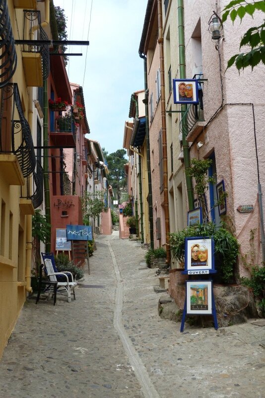 Colorful alley in a European town