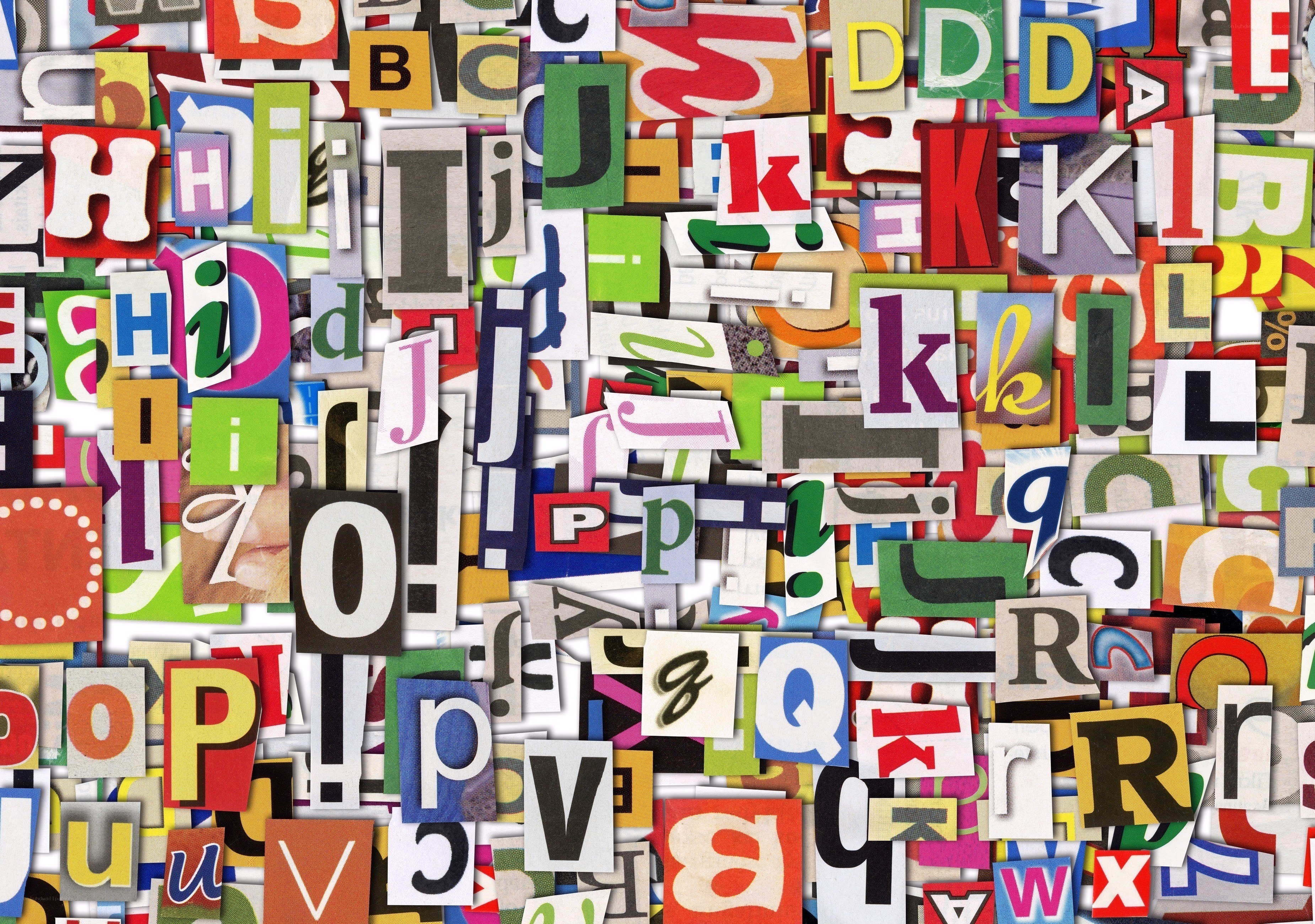 colorful alphabet collage