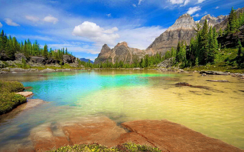 Colorful Alpine Lake