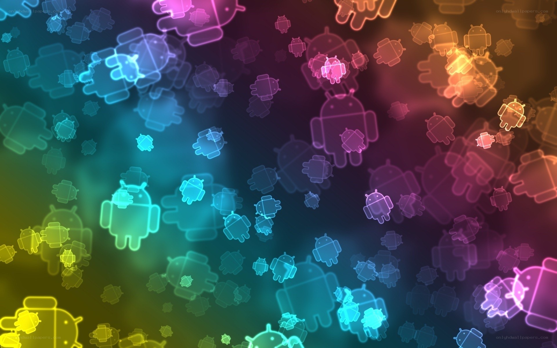 colorful android icons wallpaper