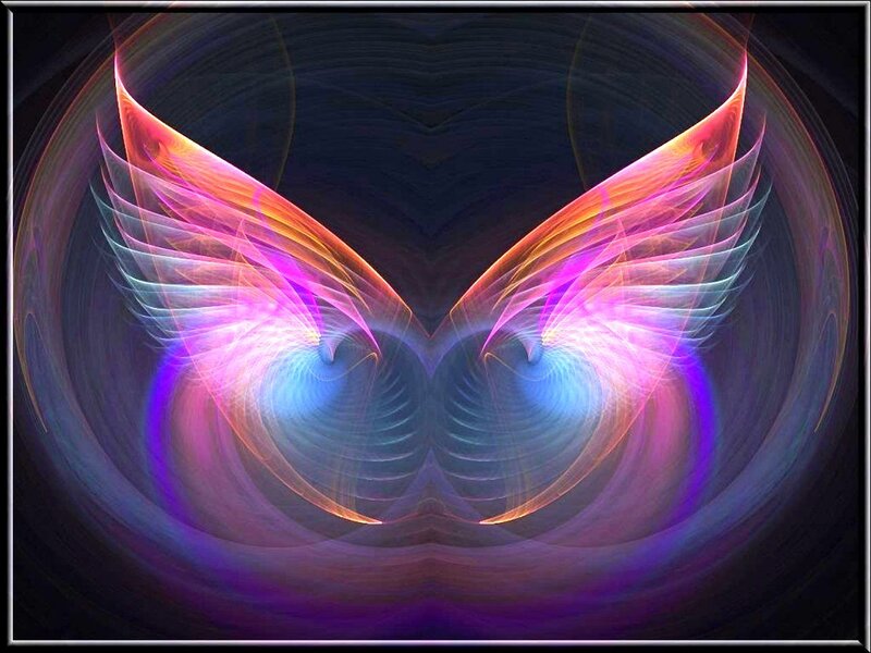 Colorful angel wings fractal