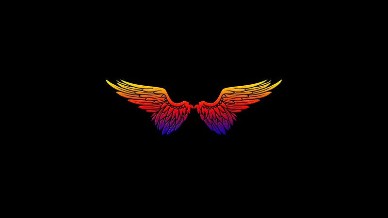 Colorful Angel Wings — Red
