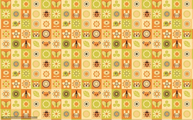 colorful animal and nature pattern