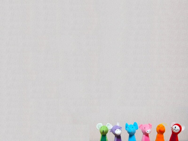 colorful animal finger puppets