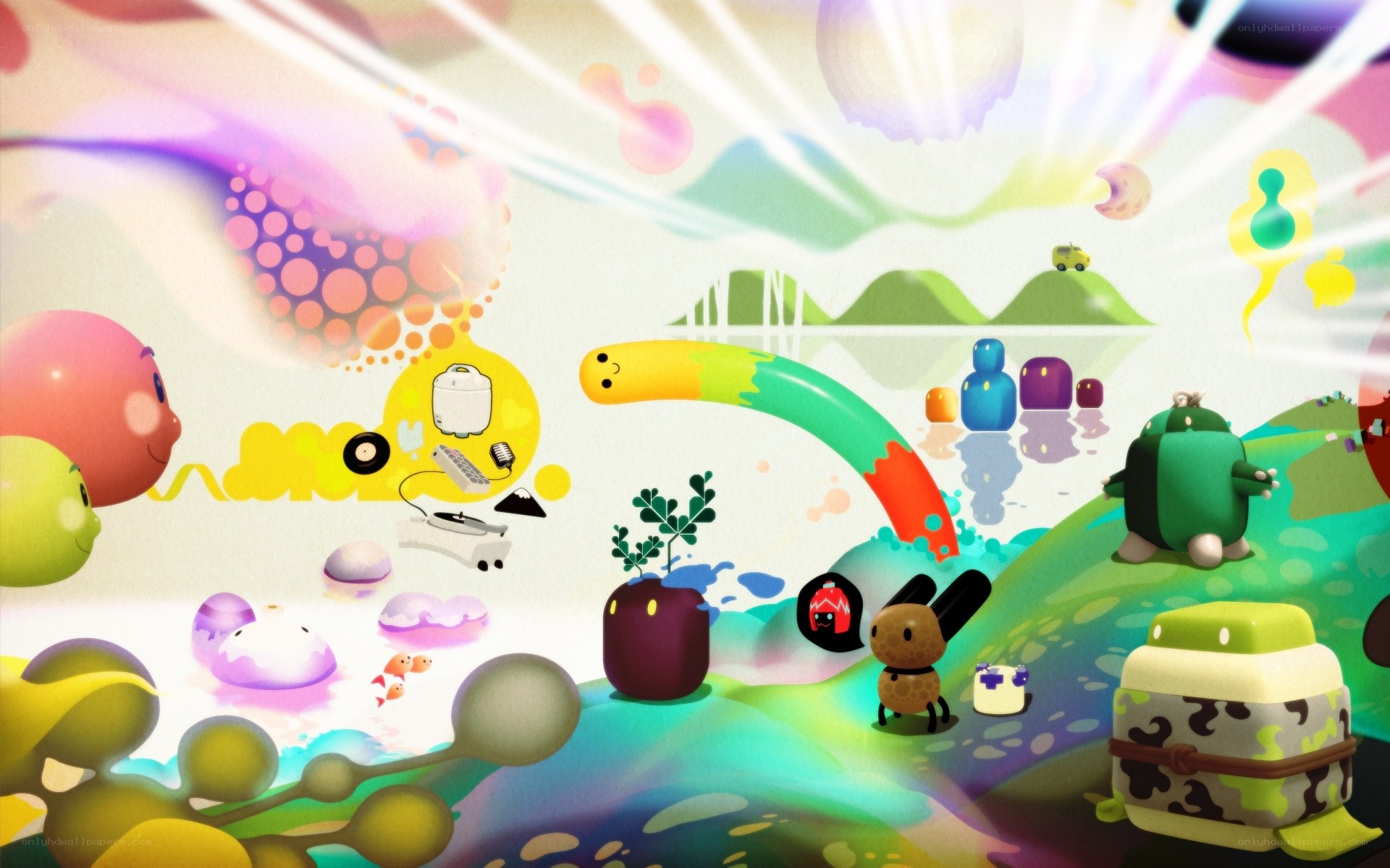 colorful animated landscape