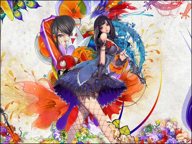colorful anime character art