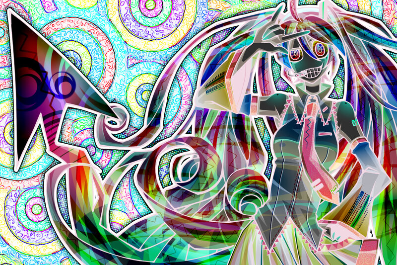 colorful anime character art