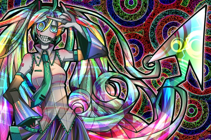 colorful anime character art