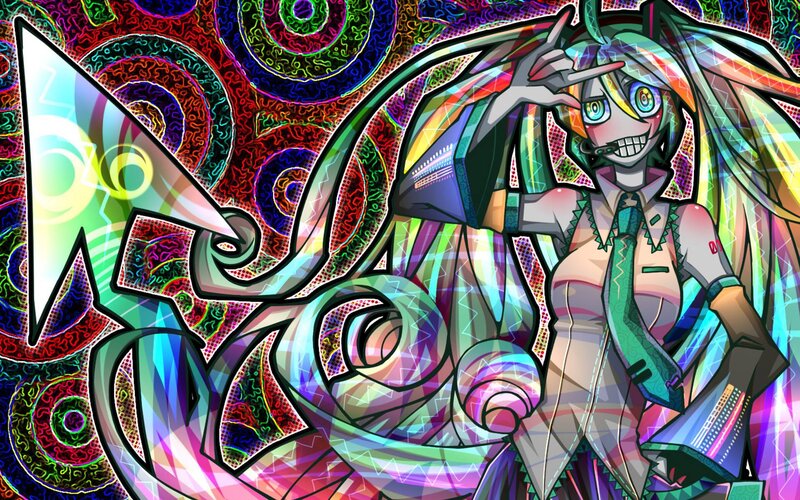 colorful anime character art