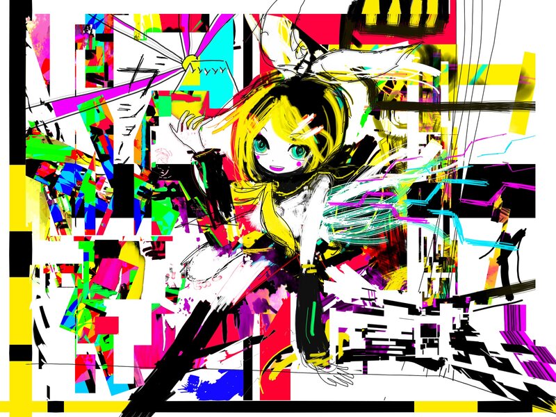 colorful anime character art