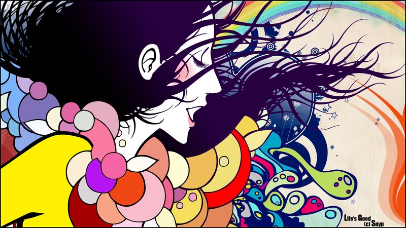 colorful anime character art