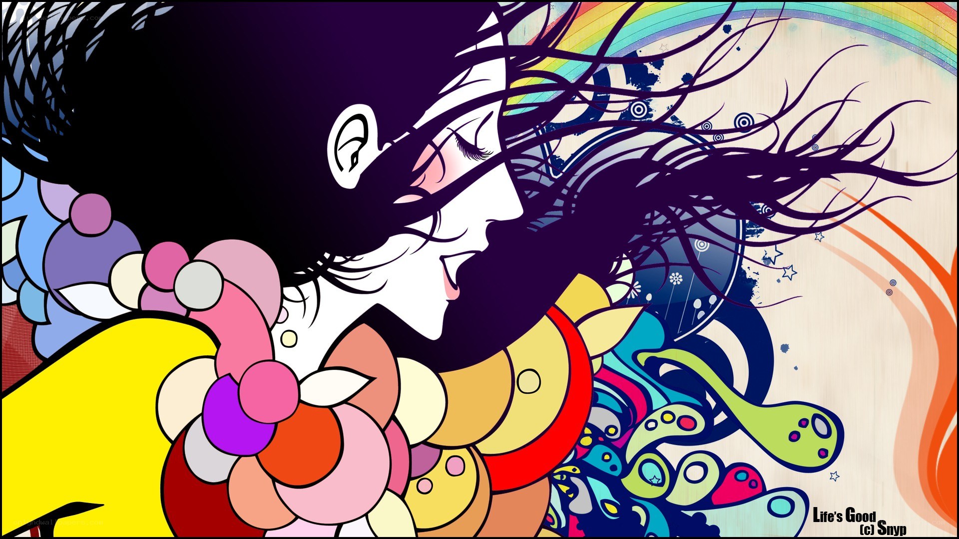 colorful anime character art