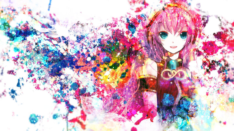colorful anime girl art