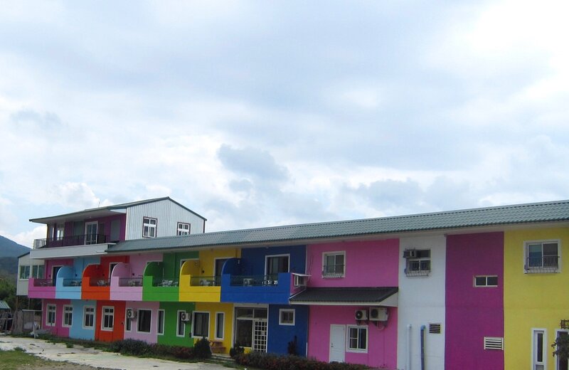 Colorful Apartment Buildings — Pink
