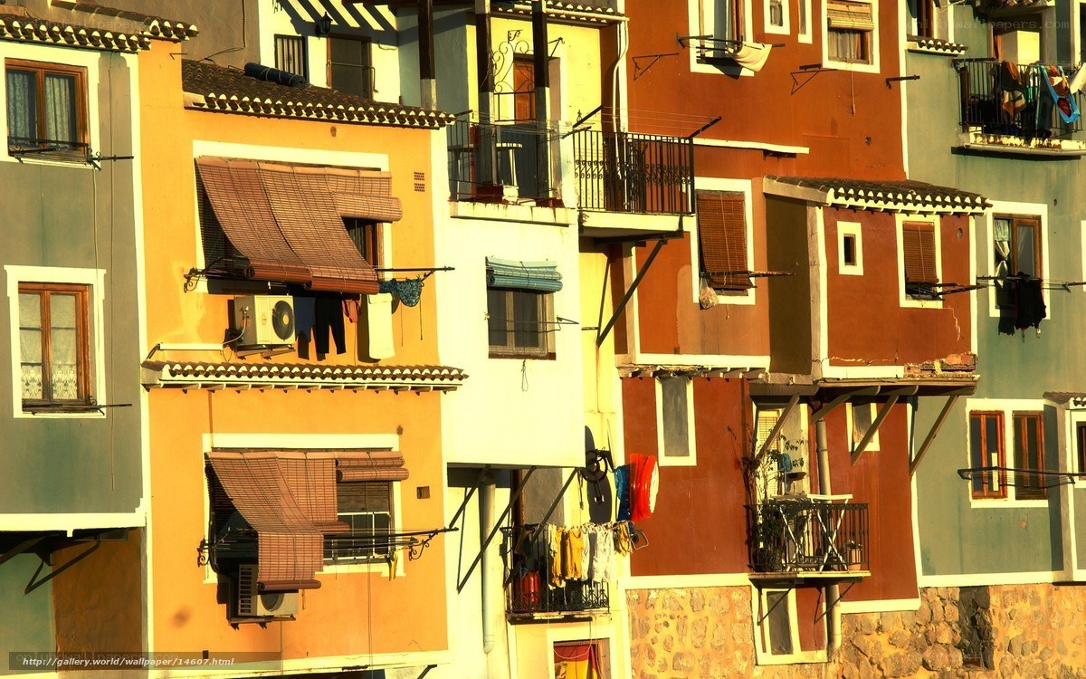 Colorful apartment buildings