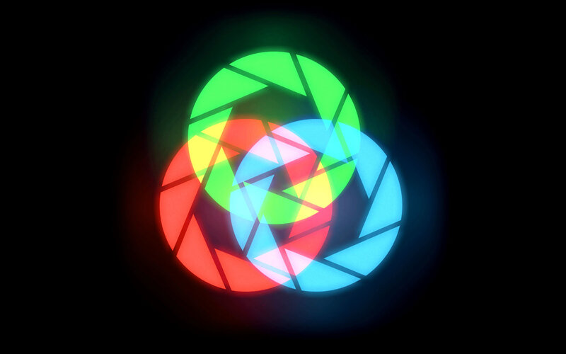 colorful aperture light effect