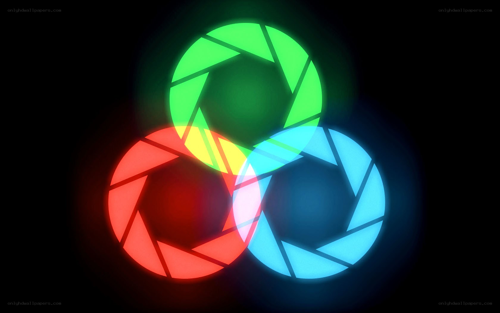 colorful aperture symbols