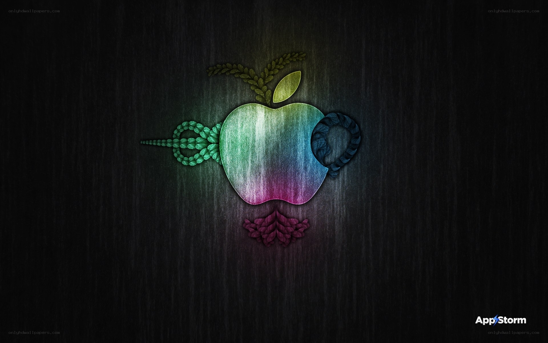 colorful apple logo art
