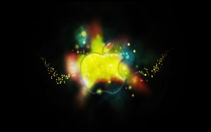 colorful apple logo background