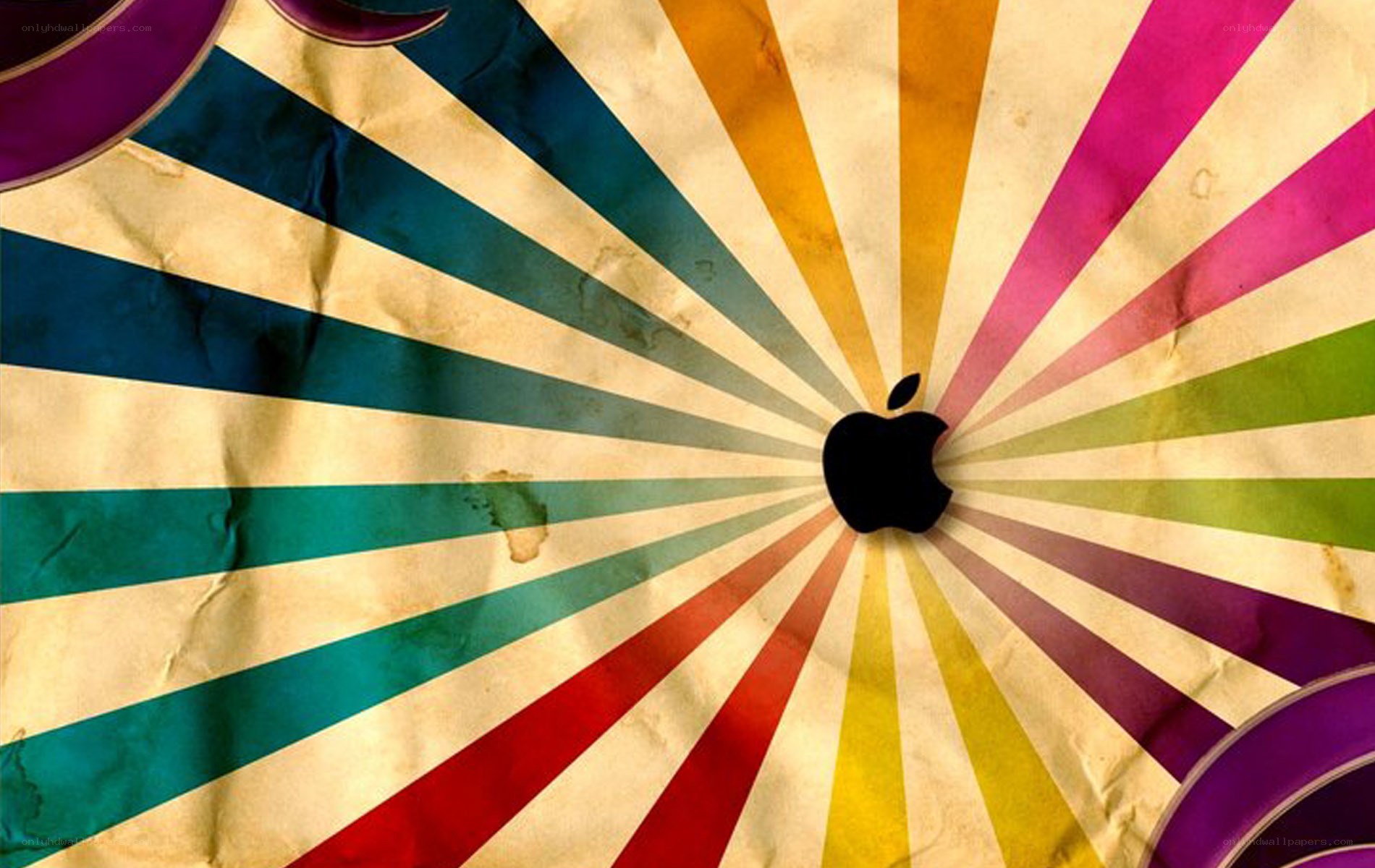 colorful apple logo background