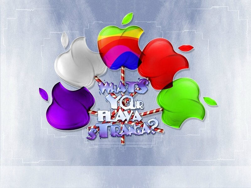 colorful apple logo collage
