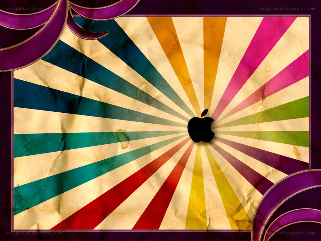 colorful apple logo design