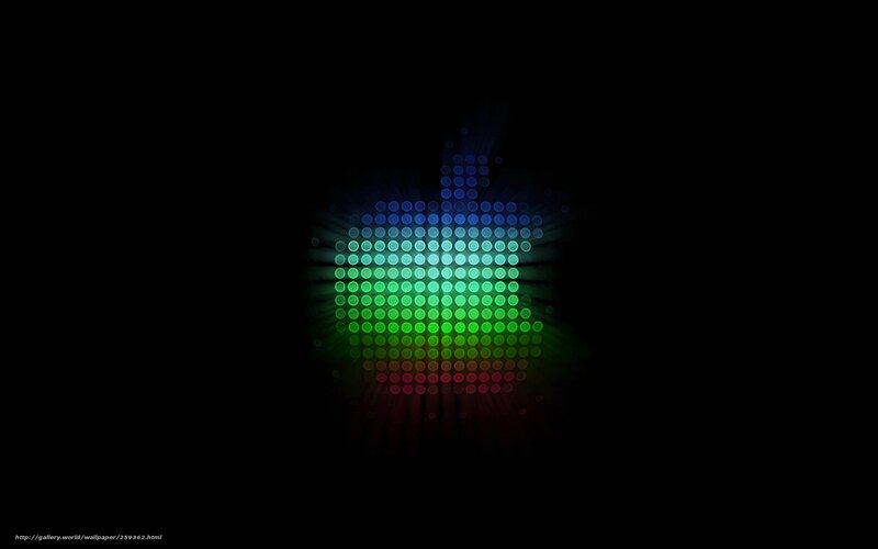 Colorful Apple Logo — Green, Dark, Vibrant